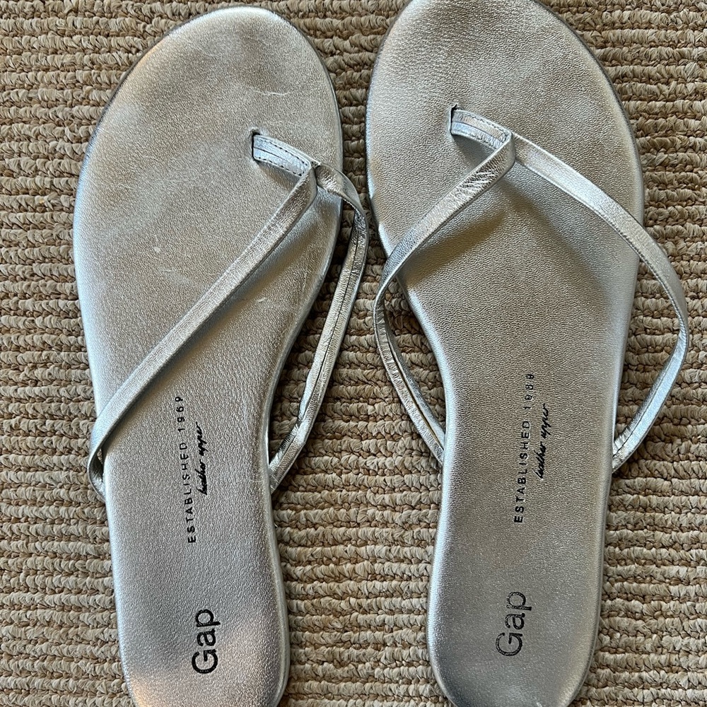 Gap Silver Sandals - Size 8